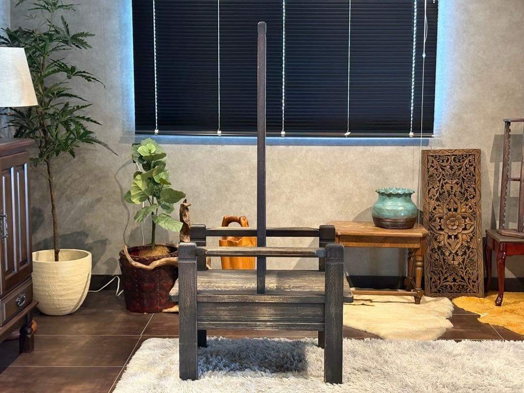 希少　oakshop オークショップ　オーク材　両側ハイバックチェア　英国　nH