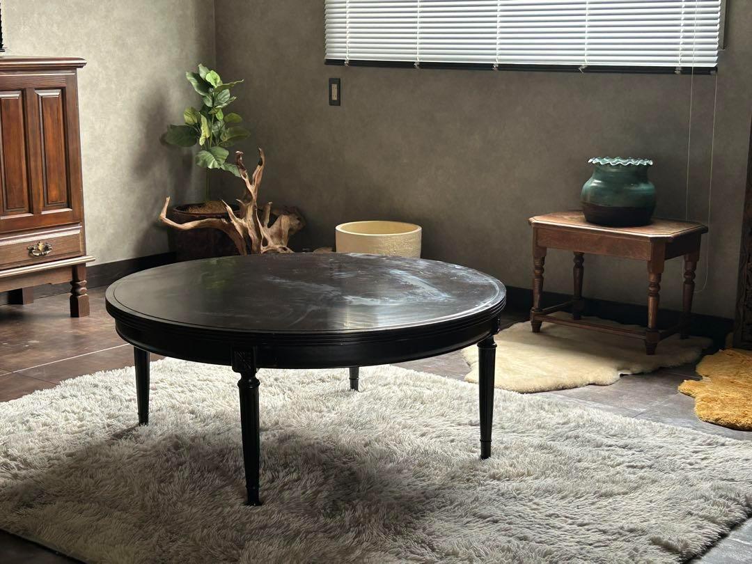 モリシゲ　ローテーブル　ラウンドローテーブル　ブラウン　テーブル　円卓　ISG