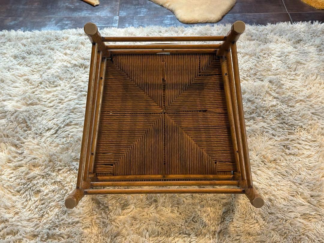 ①　アンティーク　ヴィンテージ　オリバー　ラッシュシート　ハイバックチェア　GZ