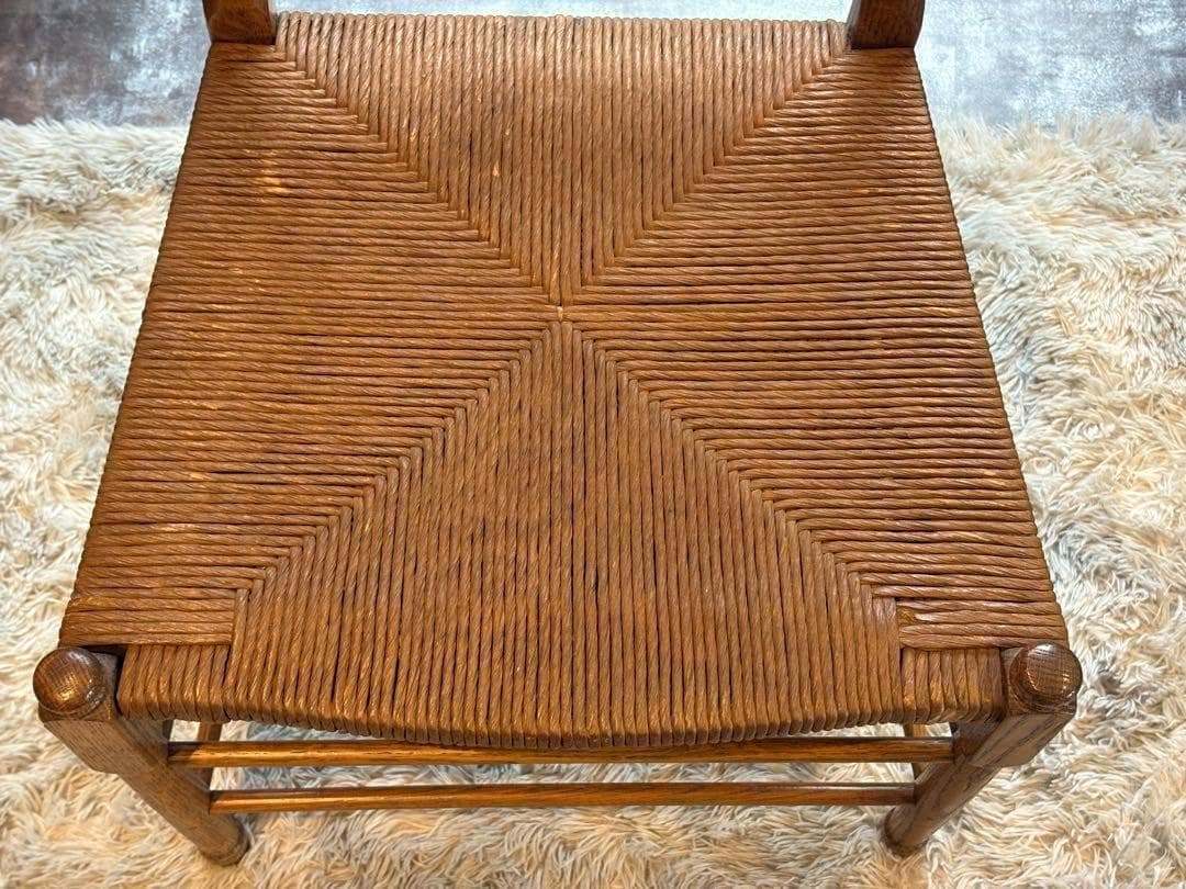 ①　アンティーク　ヴィンテージ　オリバー　ラッシュシート　ハイバックチェア　GZ