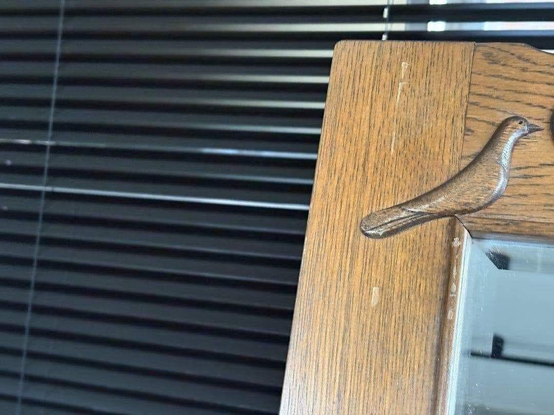 ヴィンテージ　オーク材　全身鏡　ナチュラル　姿見　クラシック　レトロ　IG