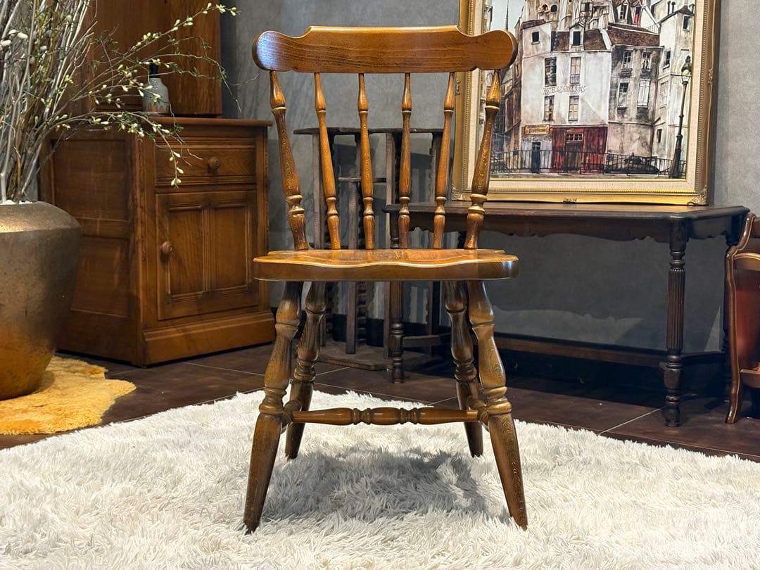 飛騨産業　キツツキマーク　ウィンザーチェア　スポークチェア　ヴィンテージ　IG