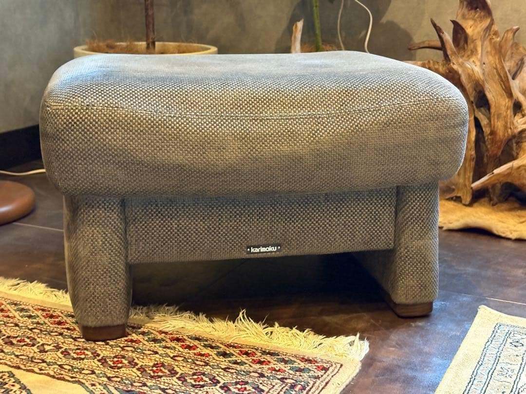 カリモク　karimoku スツール　ファブリック　オットマン　UW73 nK