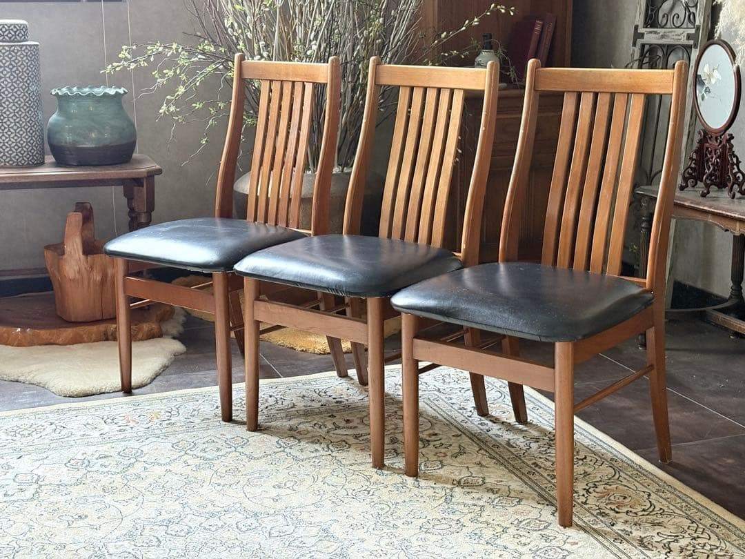 カリモク　karimoku レトロ　スポークチェア　ビンテージ　３脚セット　SZ
