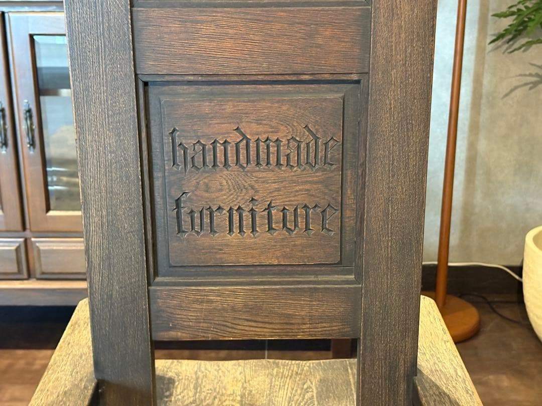 希少　oakshop オークショップ　オーク材　両側ハイバックチェア　英国　nH