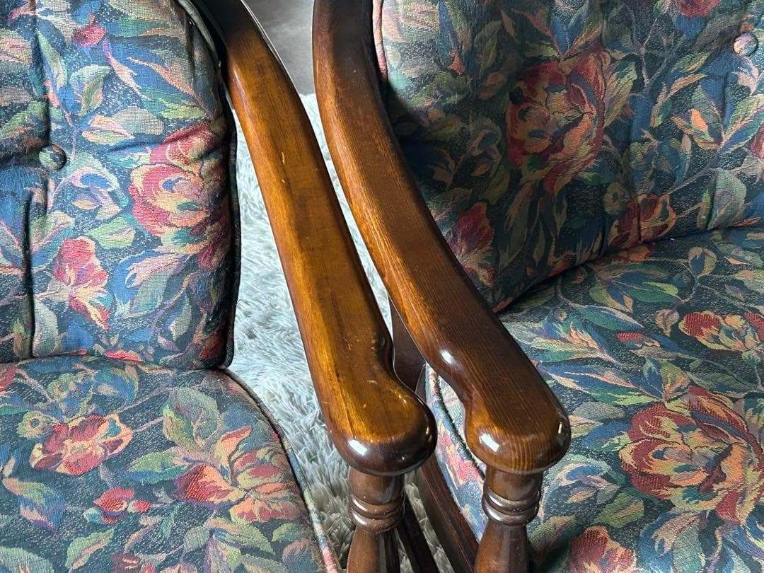 ②カリモク karimoku アームチェア　ヴィンテージチェア　2脚セット　GZ