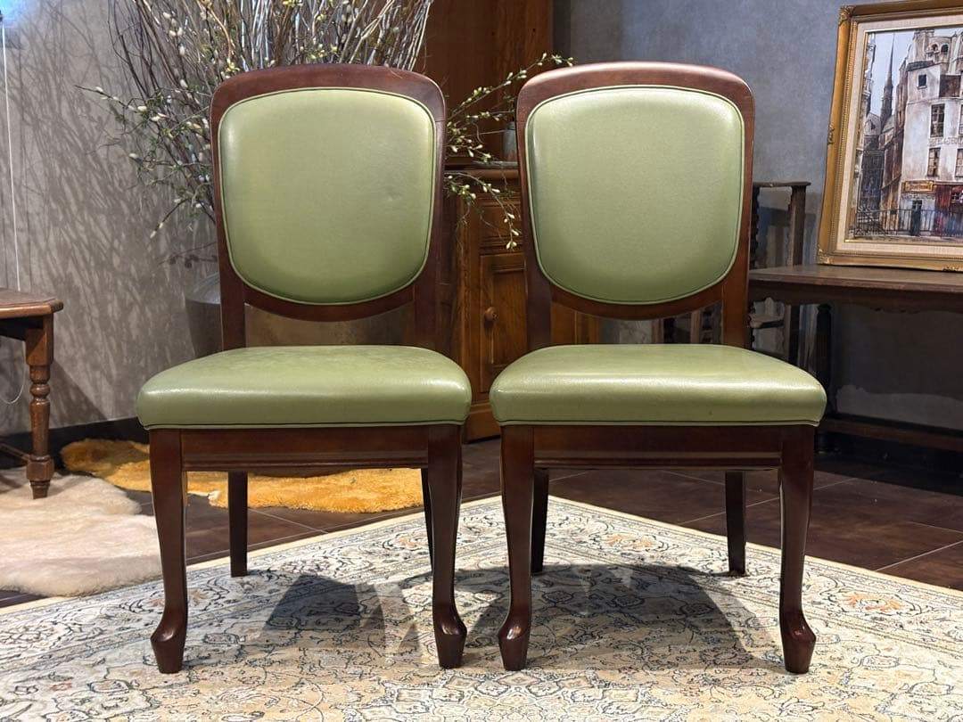 maruni マルニ木工 ダイニングチェア 本革レザー ビンテージ nZ