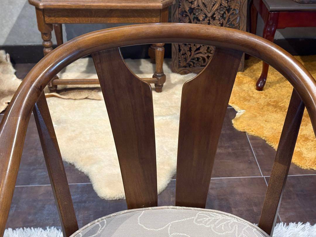 ②カリモク　karimoku アームチェア　アンティーク　ヴィンテージ