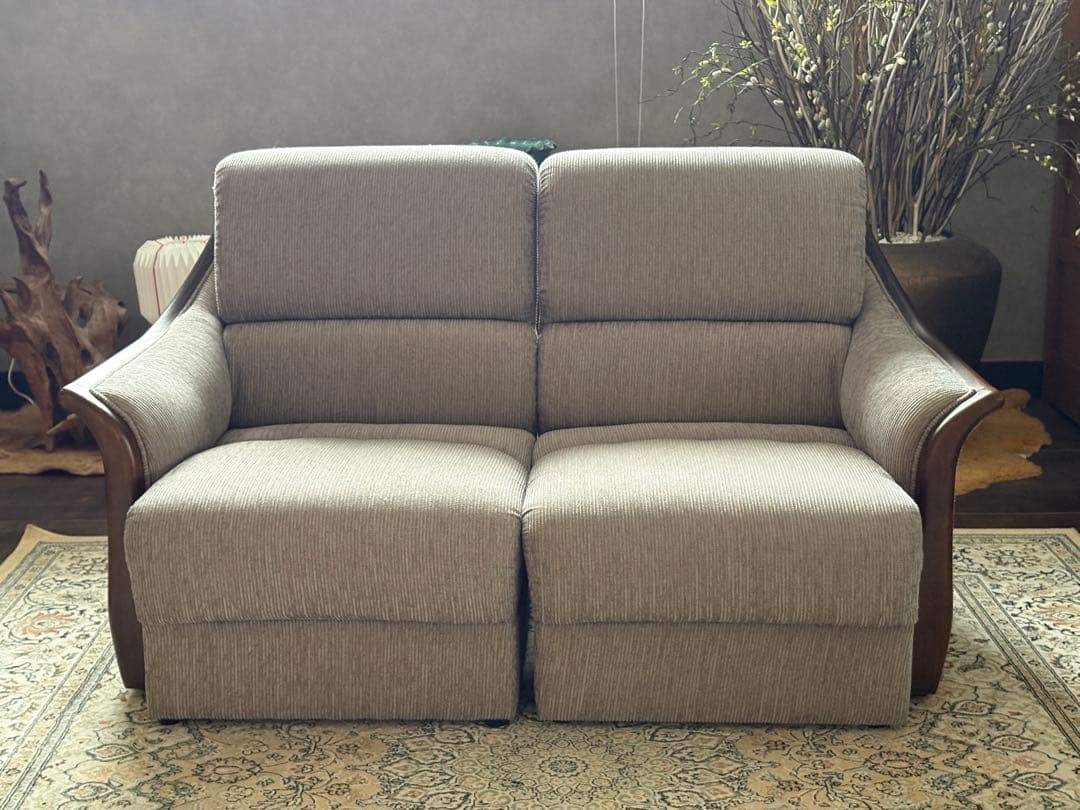 ② 希少　グレーファブリック　セパレートソファ　ビンテージソファ　nZ