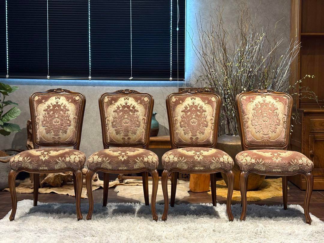 カリモク　karimoku 猫脚　クラシック　ダイニングセット　金華山織　IKG