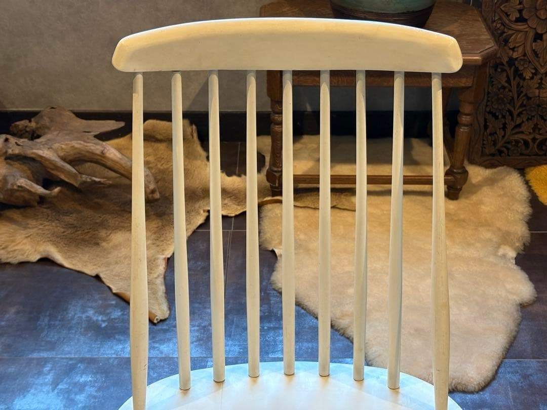 ①太平 ウィンザーチェア　ホワイト　ゴールドスミスチェア　2脚セット　IZ