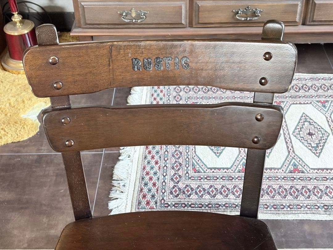 カリモク　ルスティック　RUSTIC レトロ　ビンテージ　チェア　2脚セット　H