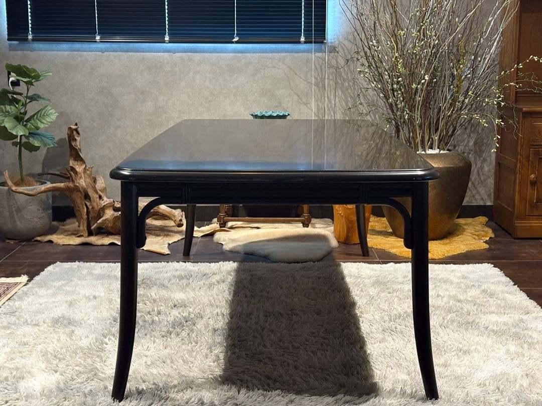 karimoku カリモク　ダイニングテーブル　ラタンテーブル　ビンテージ　nK