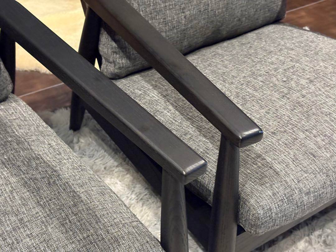 FUJIEI フジエイ　富士栄　アームソファ　リビング　ブラック　2脚　HZ