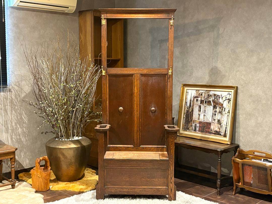 ホールスタンドチェア　コート掛け　帽子掛け　アンティーク　ビンテージ　nH