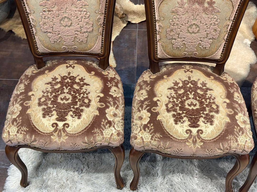 カリモク　karimoku 猫脚　クラシック　ダイニングセット　金華山織　IKG