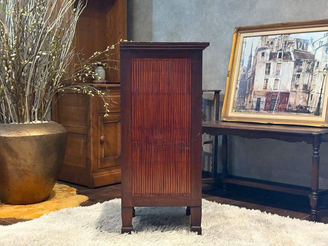 アジアン　コンソール　バンブー　電話台　ファックス台　アンティーク　IZ