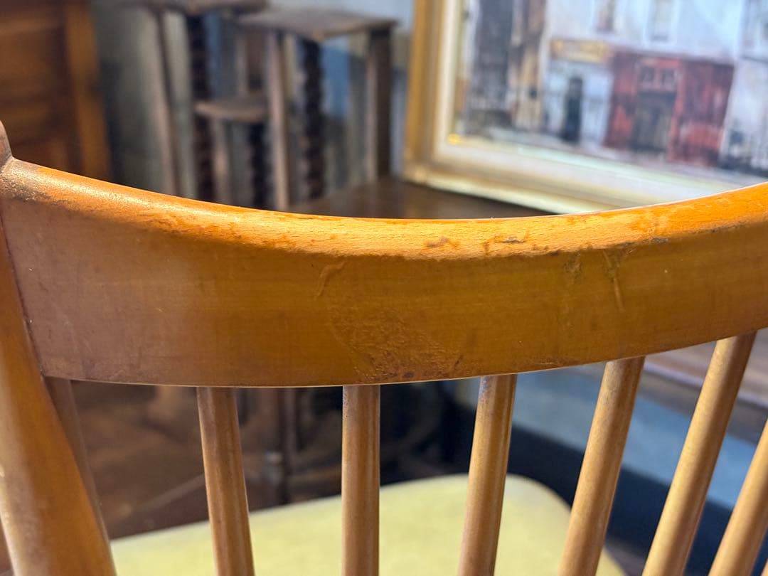 飛騨産業 キツツキマーク ダイニングチェア スポークチェア アンティーク nZ