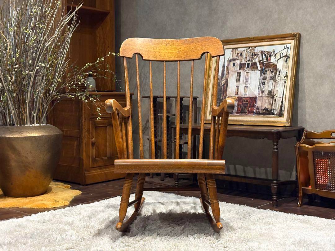 飛騨産業　キツツキ　ロッキングチェア　ダイニング　アンティーク　ビンテージ　SG