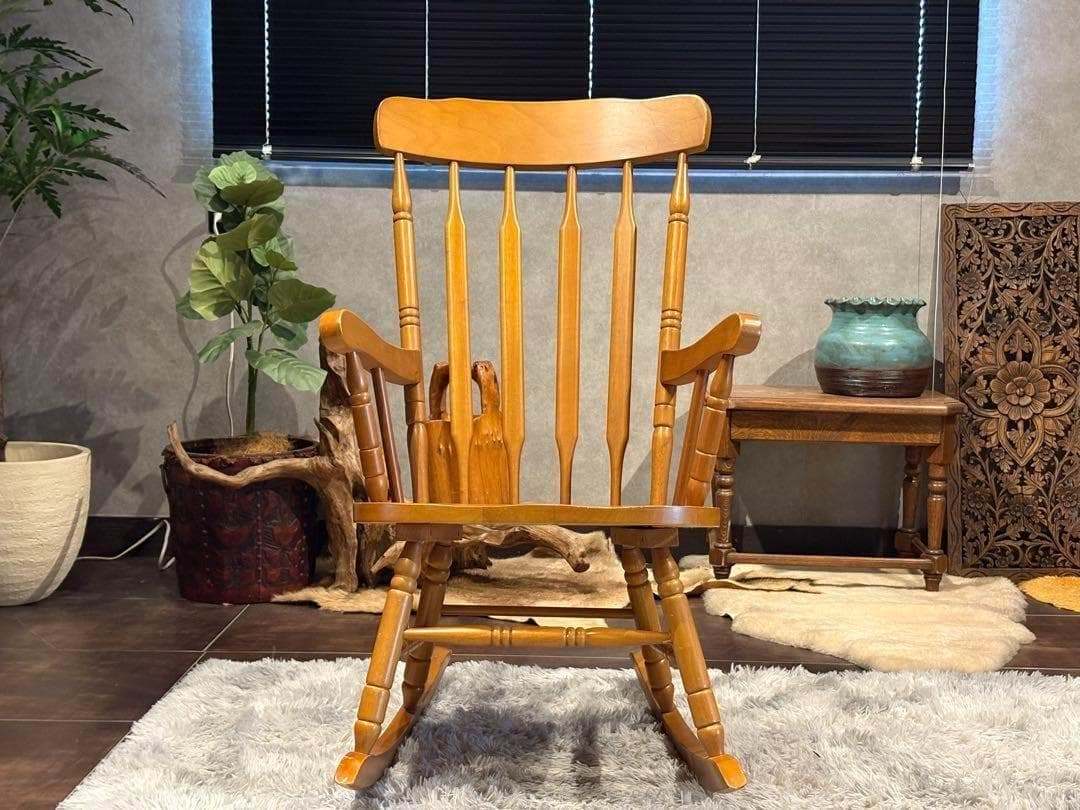 ロッキングチェア　ナチュラル　ヴィンテージ　ビンテージ　レトロ　ゆり椅子