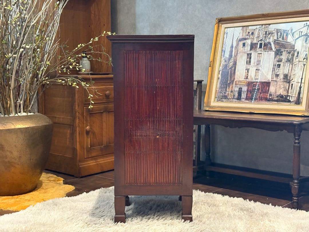 アジアン　コンソール　バンブー　電話台　ファックス台　アンティーク　IZ