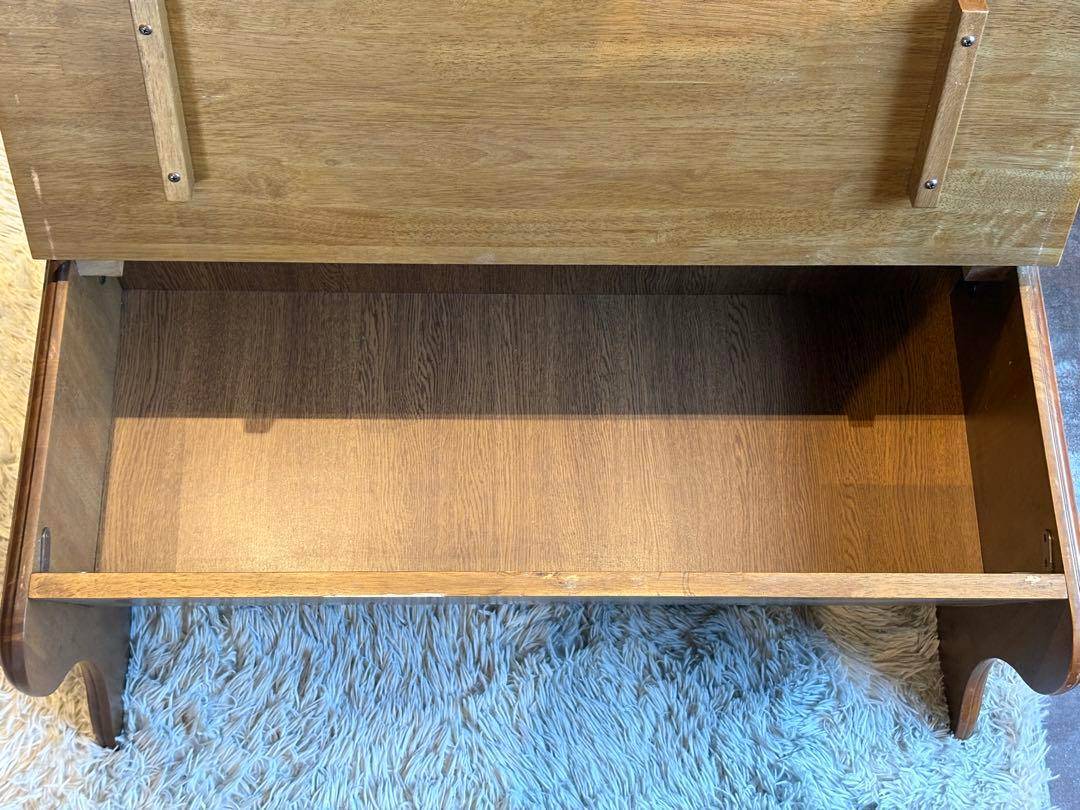 ヴィンテージ　カントリー　ベンチ　ウッドベンチ　収納ベンチ　2人用