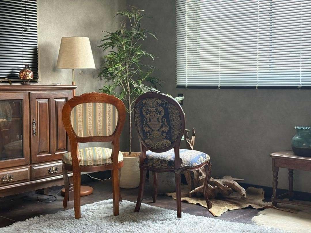 アンティーク　ヴィンテージ　猫脚　クラシック　ヨーロピアン　チェア 2脚 GZ