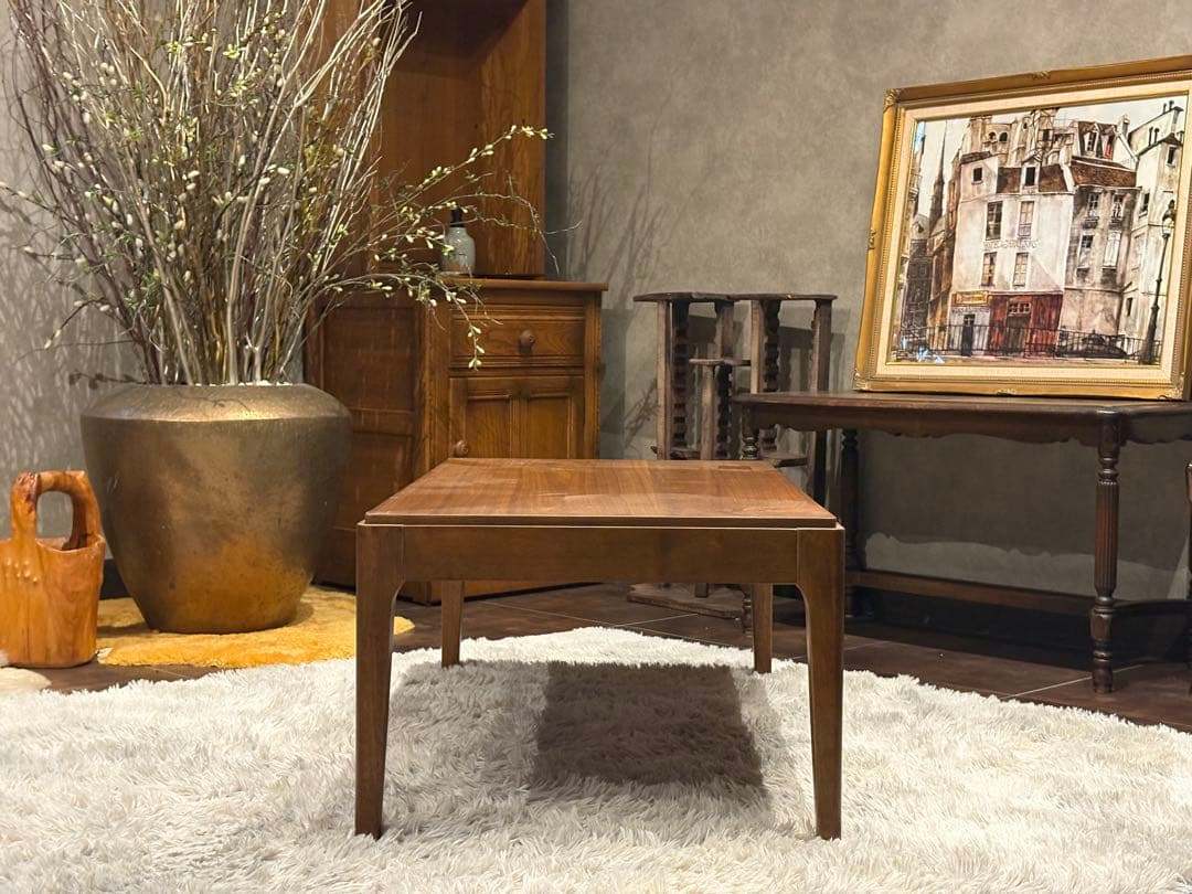 ベルメゾンデイズ　ローテーブル　ウォールナット　引き出し付き　シンプル　GZ