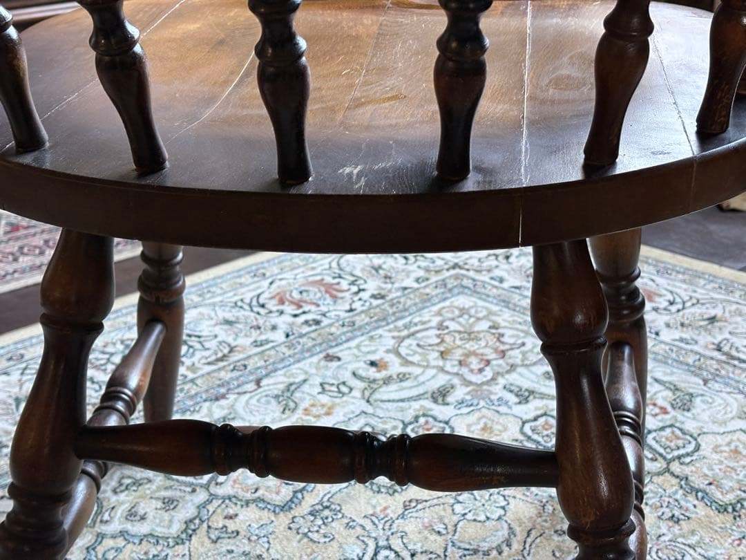 飛騨産業　キツツキマーク　アームチェア　スポークチェア　レトロ　ヴィンテージ