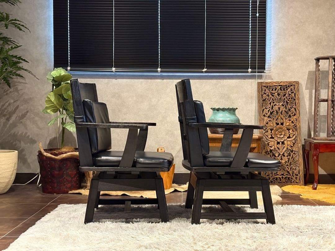 ダイニングチェア　回転式チェア　アームチェア　椅子　リビングチェア　Sn