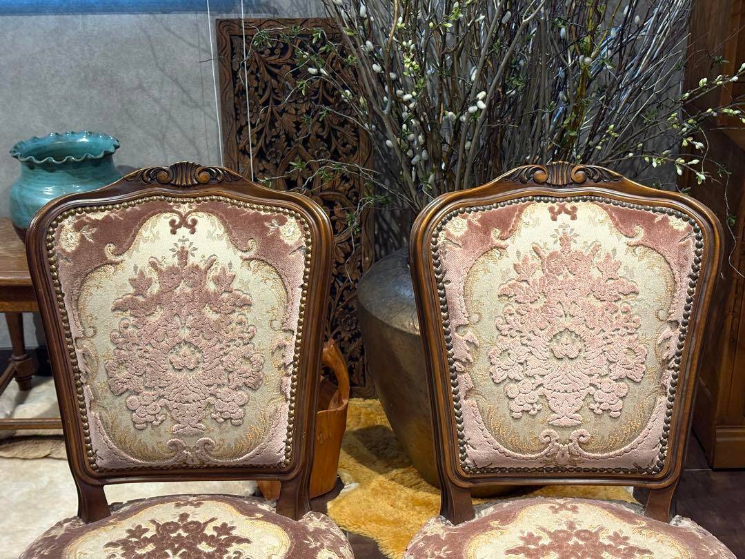 カリモク　karimoku 猫脚　クラシック　ダイニングセット　金華山織　IKG