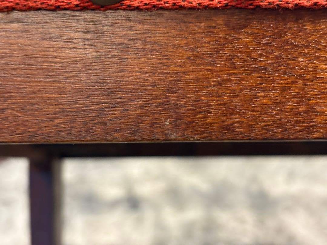 アンティーク ダイニングチェア リビングチェア ファブリック リベット打ち IZ