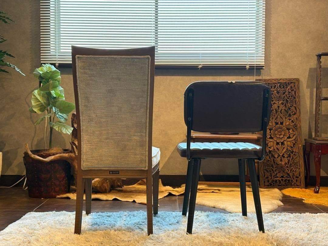 希少　マルニ　maruni ヴィンテージチェア　2脚セット　合皮レザー　IZ