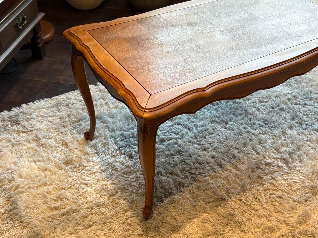 フランスアンティーク　猫脚　ローテーブル　センターテーブル　輸入家具　RZ