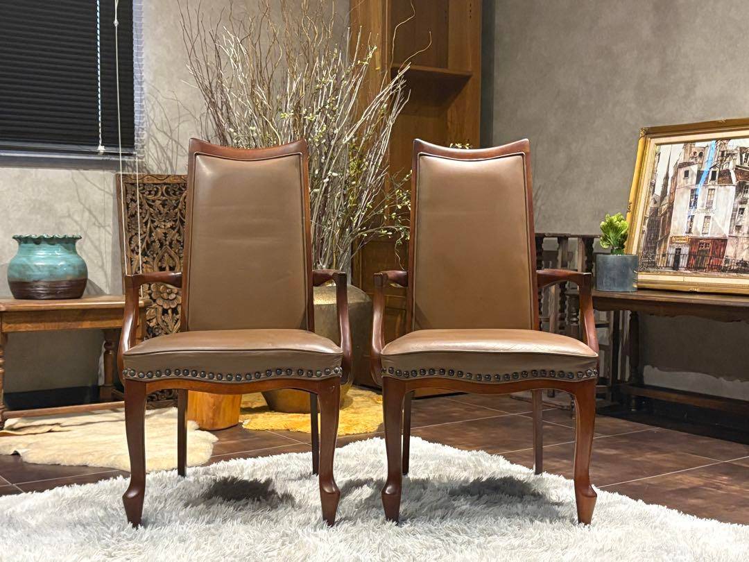 マルニ　maruni アームチェア　ビンテージ　鋲打　リベット　ハイバック　SK