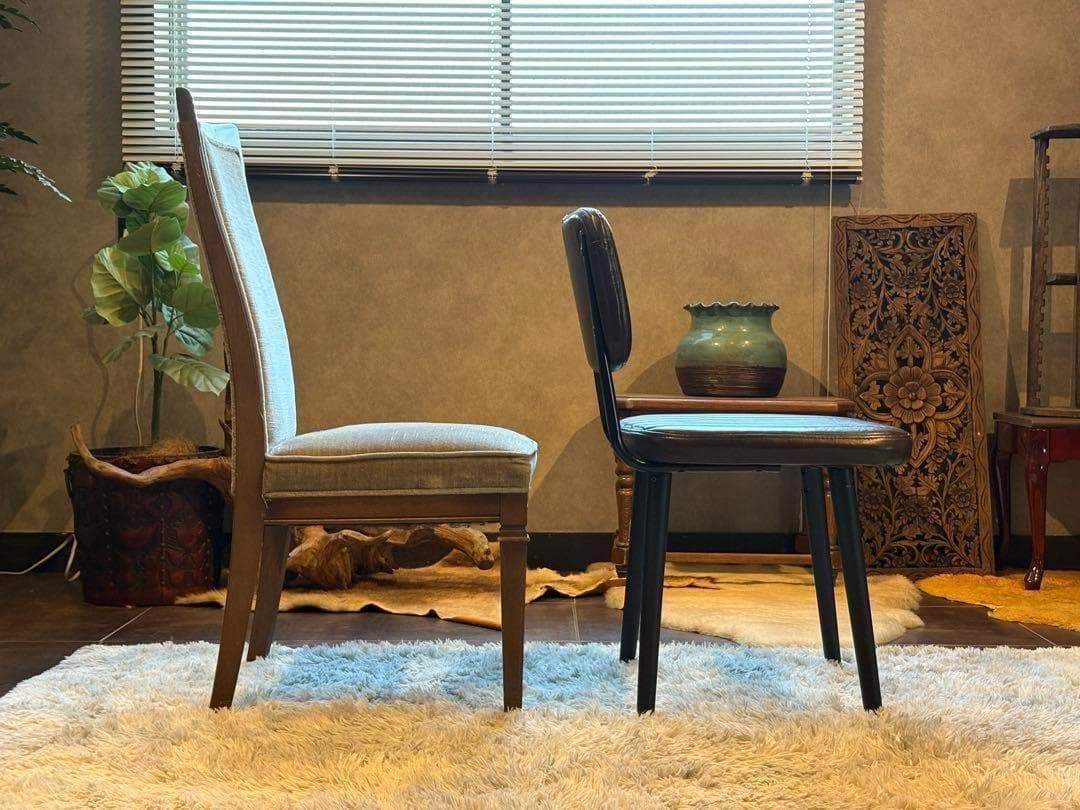 希少　マルニ　maruni ヴィンテージチェア　2脚セット　合皮レザー　IZ