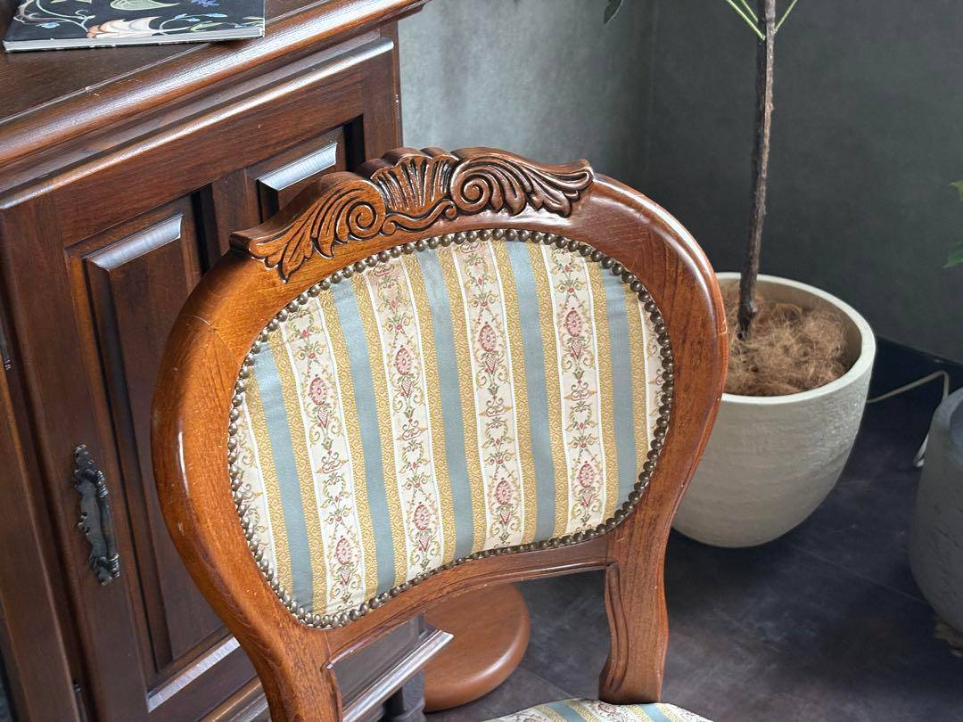 アンティーク　ヴィンテージ　猫脚　クラシック　ヨーロピアン　チェア 2脚 GZ