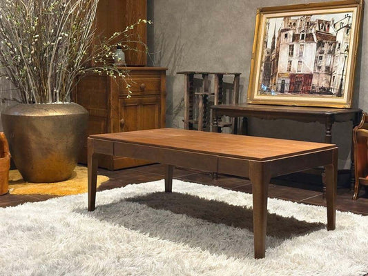 ベルメゾンデイズ　ローテーブル　ウォールナット　引き出し付き　シンプル　GZ