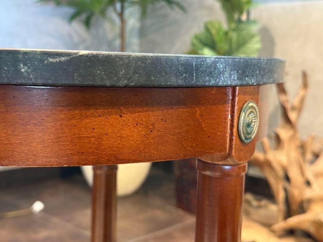 高級 大理石　コンソール　サイドテーブル　ラウンドテーブル　アンティーク　IG