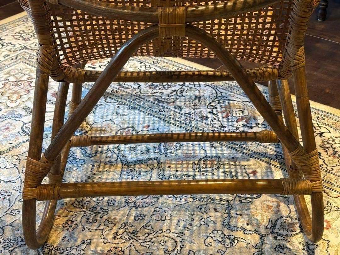 ラタン家具 籐家具 ラウンジチェア ローチェア アジアン ビンテージ nz
