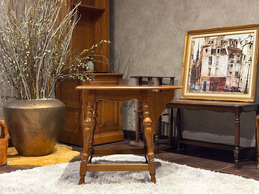 希少　ホビンレッグ　サイドテーブル　ローテーブル　アンティーク　クラシック