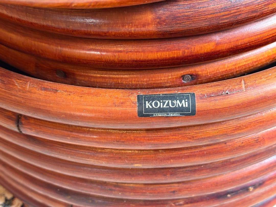 KOIZUMI ラタン回転チェア　リゾートチェア　籐　ソファ　レトロ家具　IG