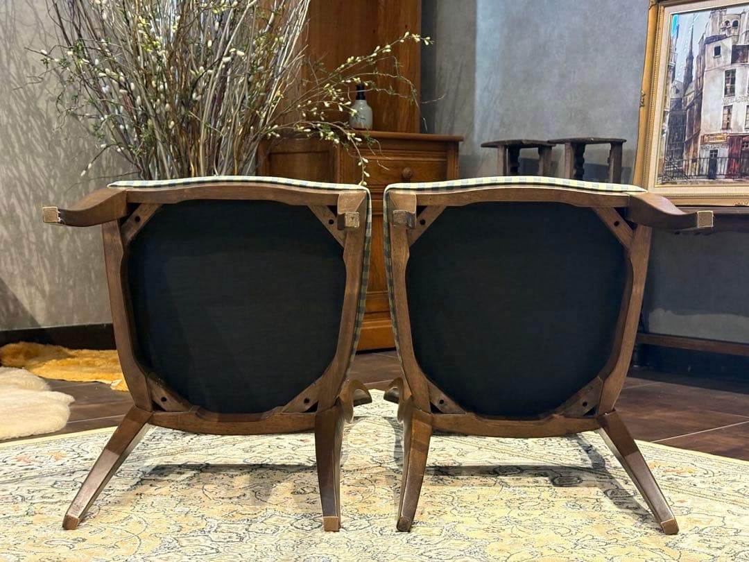 ②NAZERO ナゼロ ダイニングチェア リビングチェア アンティーク IZ