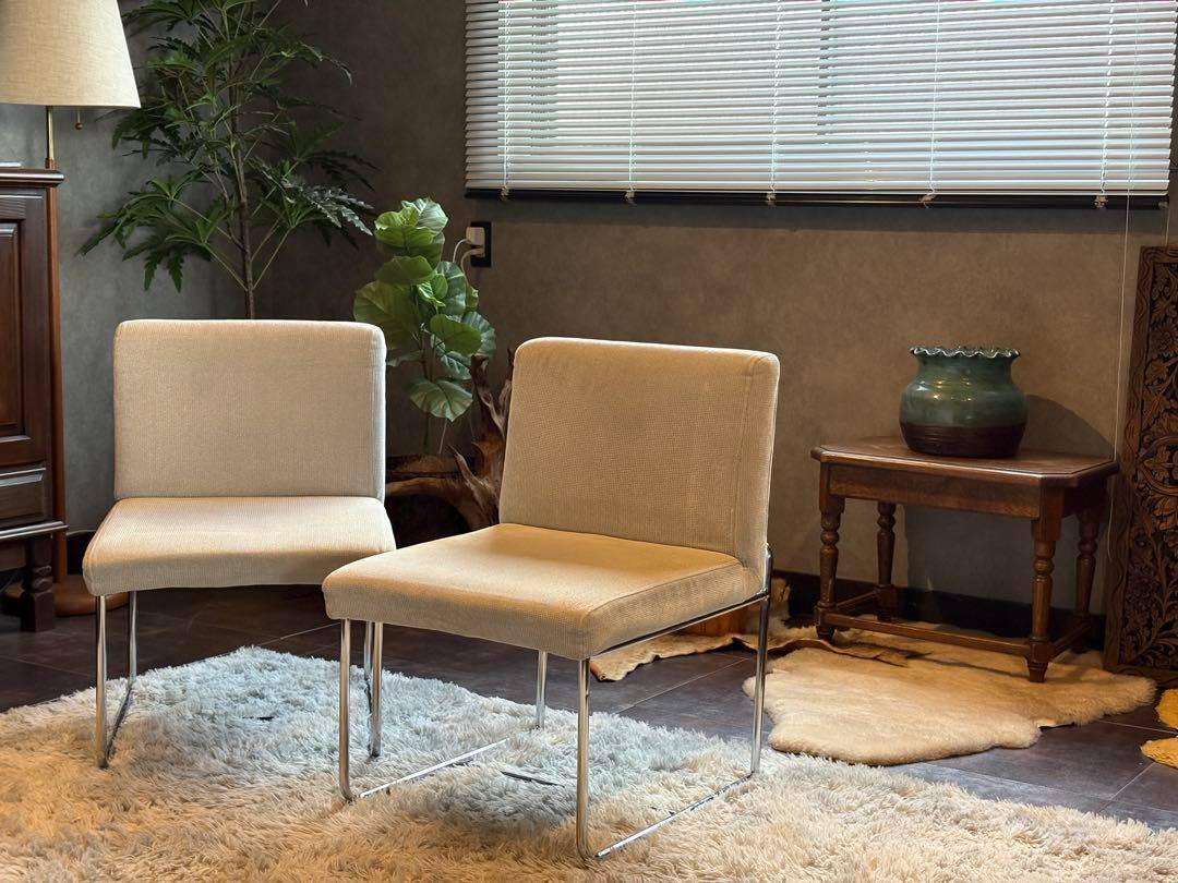 アクタス　ACTUS スチールチェア　ベージュ　ファブリック　シティ　SR