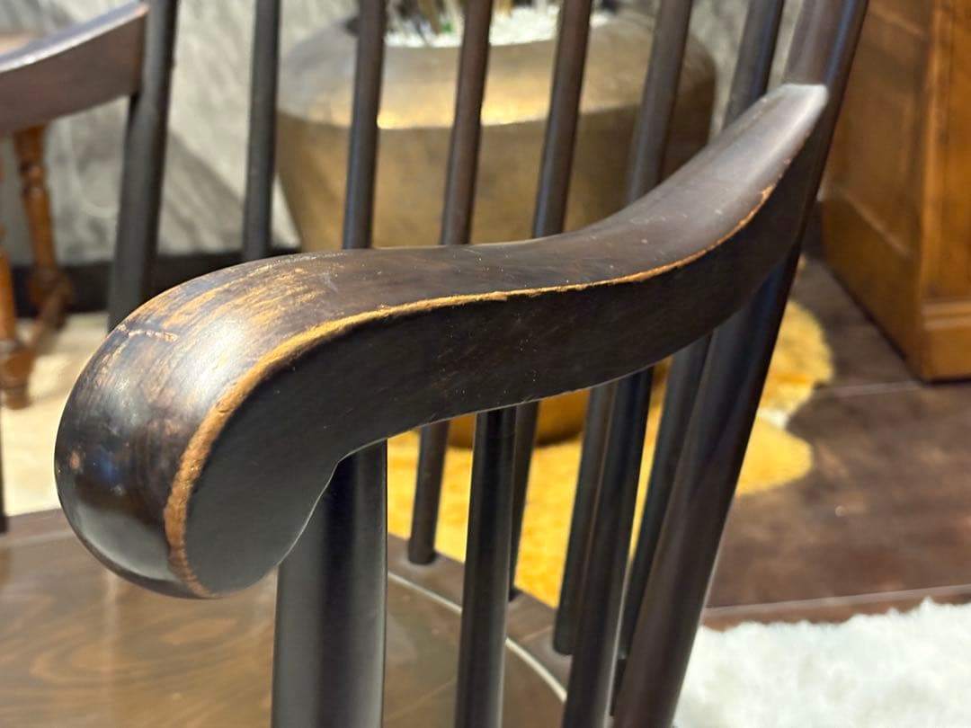 飛騨産業　キツツキマーク　ロッキングチェア　ダイニングチェア　アンティーク　IG