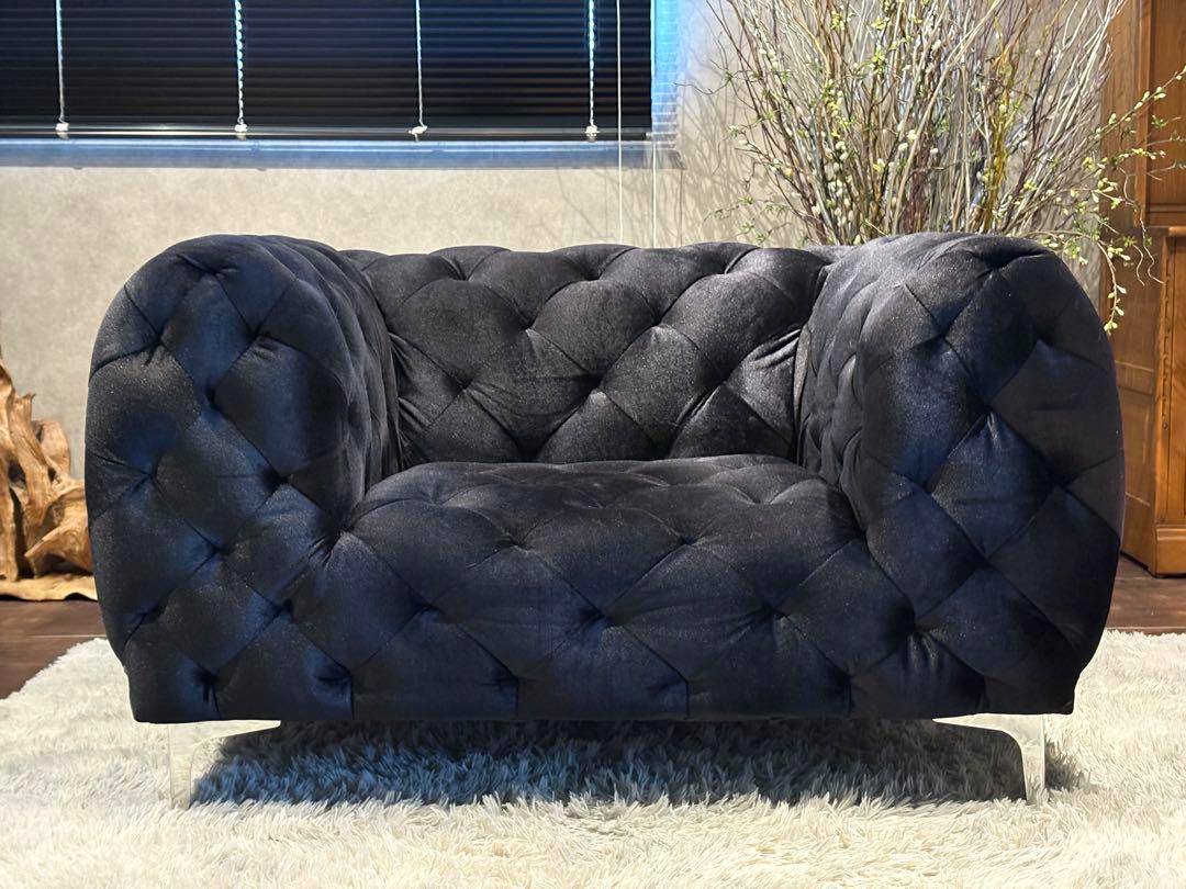 メリディアン　マーサークラブチェア　ベルベットチェア　コンテンポラリー　IGZ