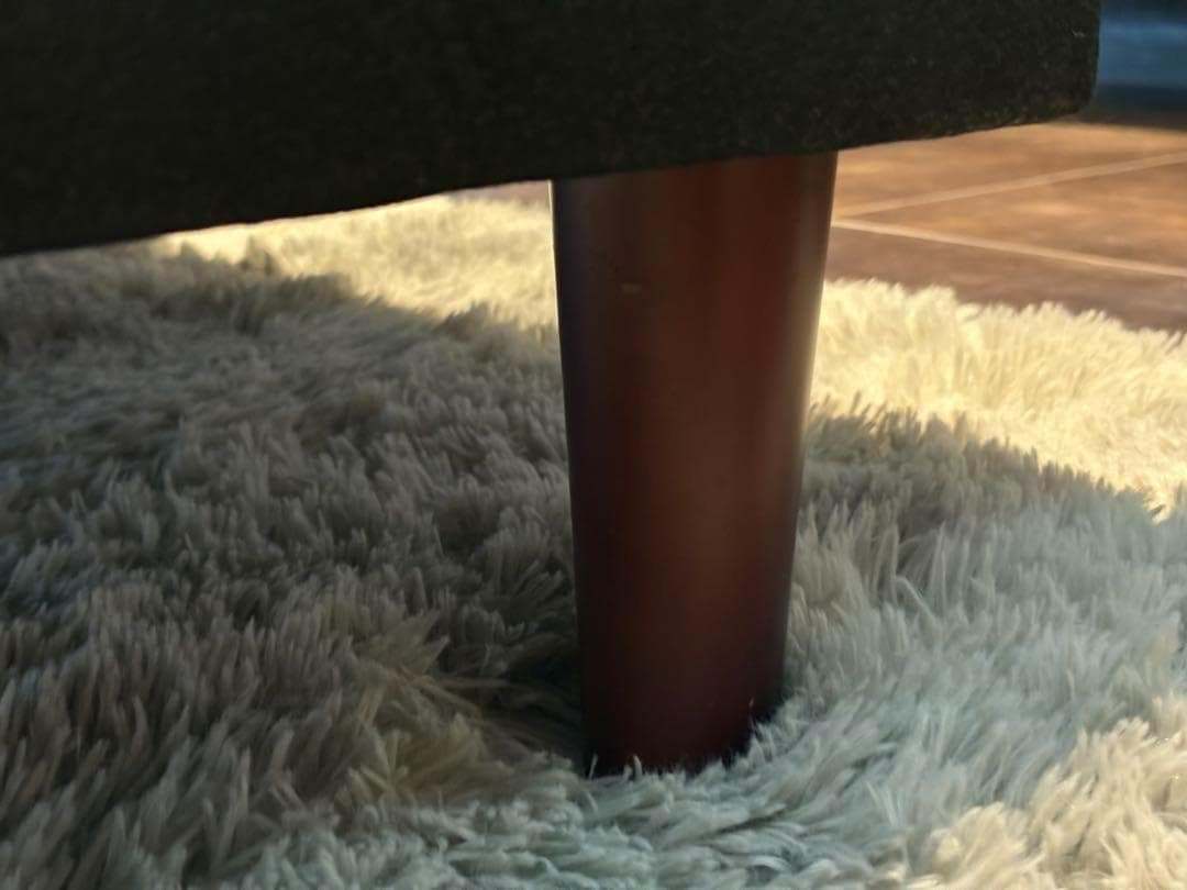 希少　3Pソファ　ソファベッド　ブラックレザー　ボタンダウン　ヴィンテージ　IH