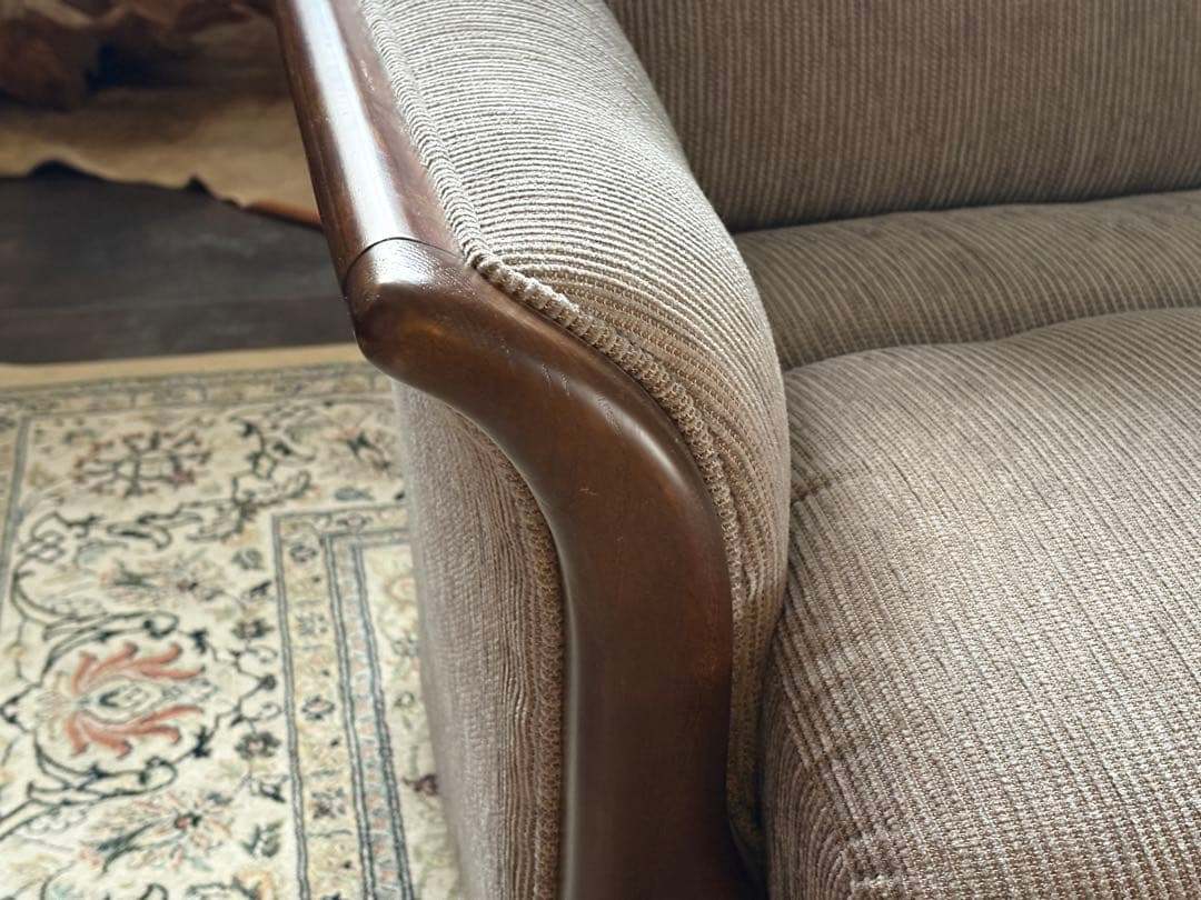 ② 希少　グレーファブリック　セパレートソファ　ビンテージソファ　nZ