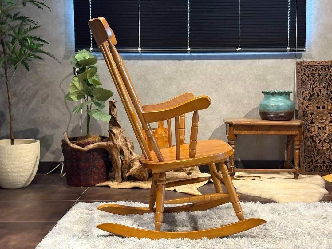 ロッキングチェア　ナチュラル　ヴィンテージ　ビンテージ　レトロ　ゆり椅子