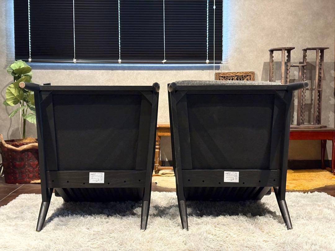 FUJIEI フジエイ　富士栄　アームソファ　リビング　ブラック　2脚　HZ